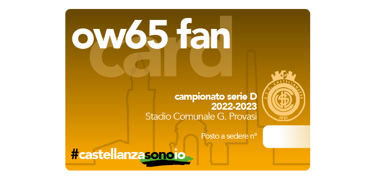 11Campagna abbonamenti stagione 2022-2023 USD Castellanzese OVER65